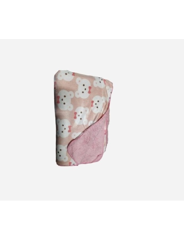 Baby deken, wikkeldeken voor in de wieg/kinderwagen/Maxi Cosi of als omslagdoek roze 100x75