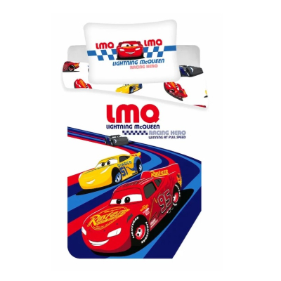 Dekbedhoes Cars Racing Hero Kids wit  100x135 (uitverkocht)