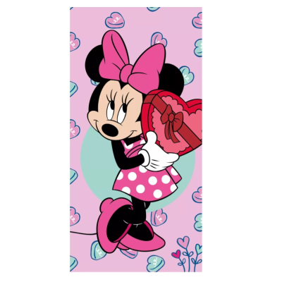 Strandlaken Minnie mouse pink 70x140