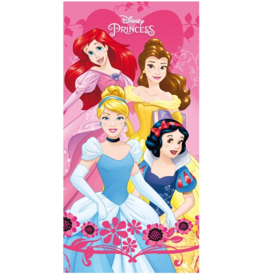 Strandlaken Princess Ariel, Assepoester, Sneeuwwitje & Belle Strandlaken - 70 x 140 cm - Roze