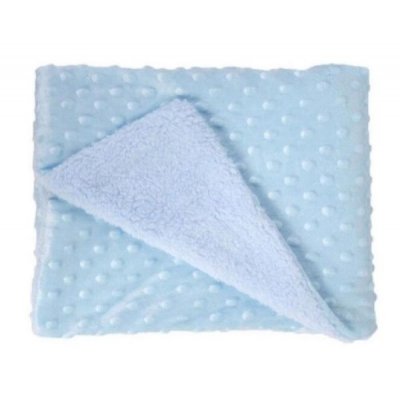 O.T. Trends Babydeken Ledikant blauw - Baby Omslagdoek - Zacht gevoerd - 100 x 75 Centimeter