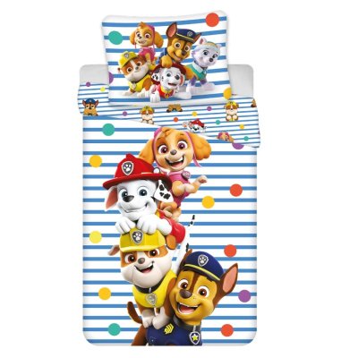 Dekbedhoes Paw Patrol Stripes & Dots 100x135